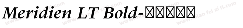 Meridien LT Bold字体转换